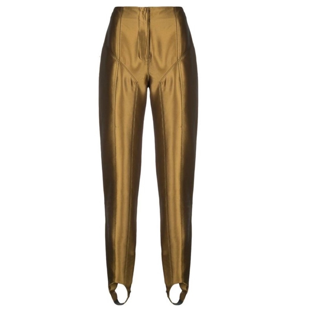 MUGLER Metallic bronze gold Trousers BNWT Stunning EXCLUSIVE for christm… - Picture 6 of 16